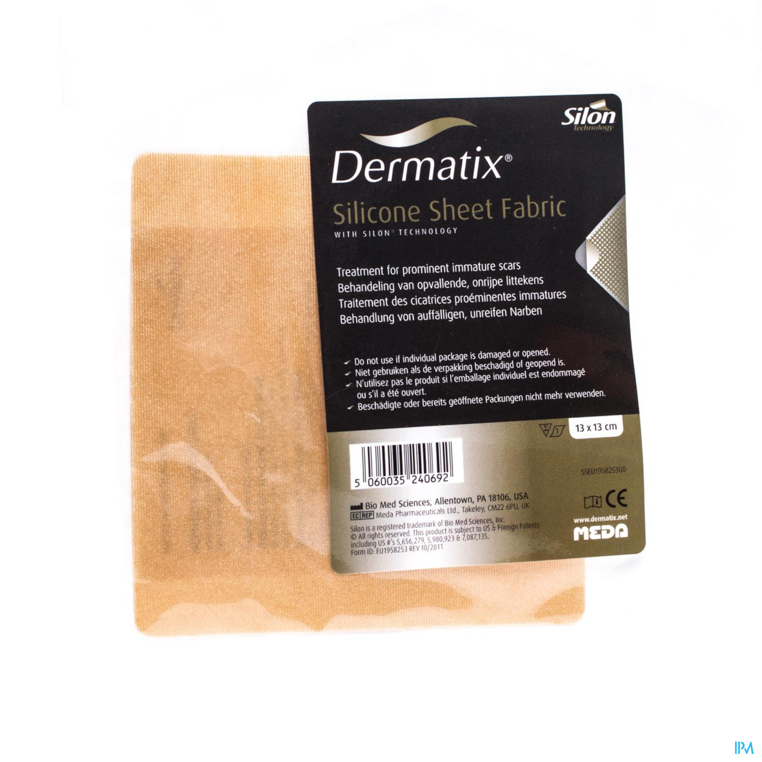 Dermatix Sheet Fabric Adh 13x13cm 1 - - Thuiszorg & EHBO - Apotheek Peeters Oudsbergen NV