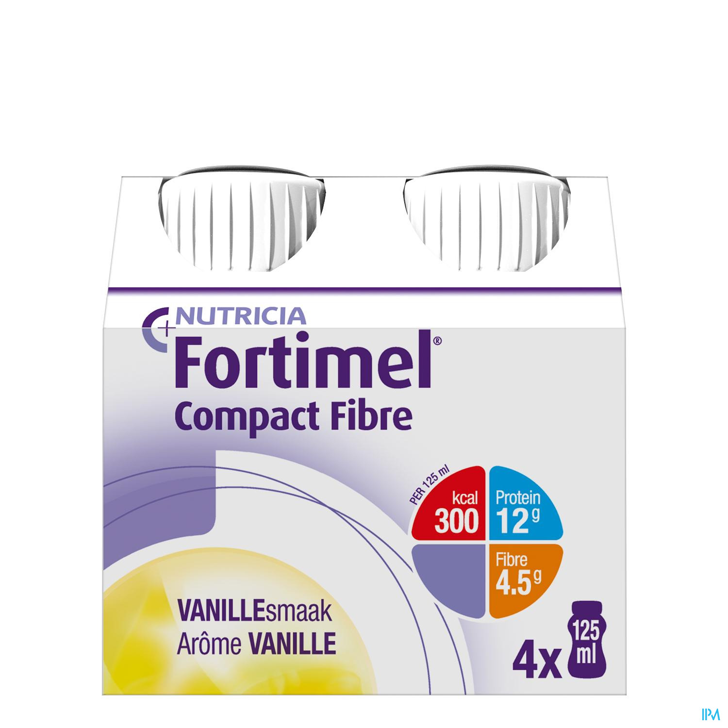 Fortimel Compact Vanille Bouteilles 4x125ml