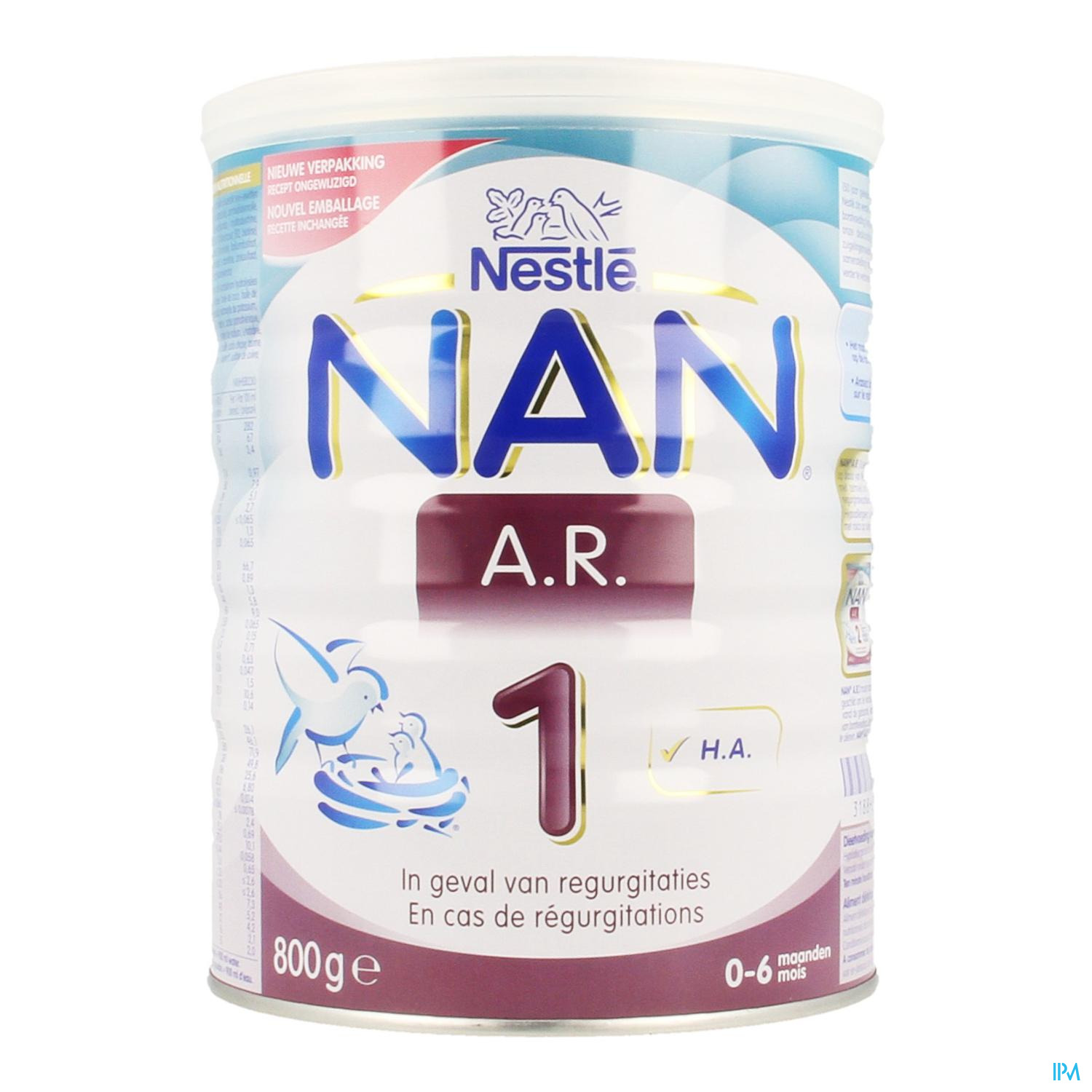 Nan Ar1 1age Poudre 800g Apotheek Peeters Oudsbergen Nv