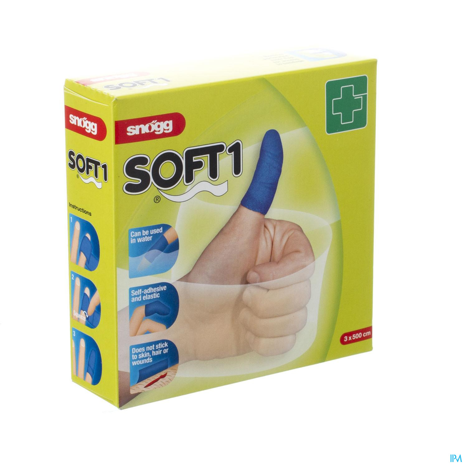 Soft Snogg 3cmx5m Bleu - Doigtiers - Soins à domicile et Premiers soins - Peeters Oudsbergen (Peeters Pharma BV)