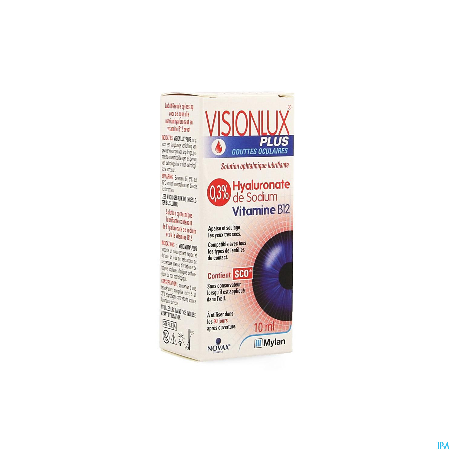 Visionlux Plus Gouttes Yeux Fl 1 X 10ml - Collyre - Yeux - Beauté