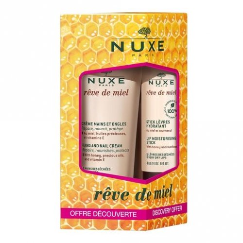 NUXE REVE DE MIEL LIPSTICK HYDRA 4G + HANDCR 30ML